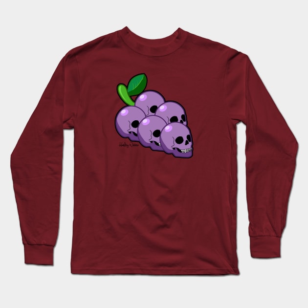 Three Grapes Win Long Sleeve T-Shirt by Harley Warren